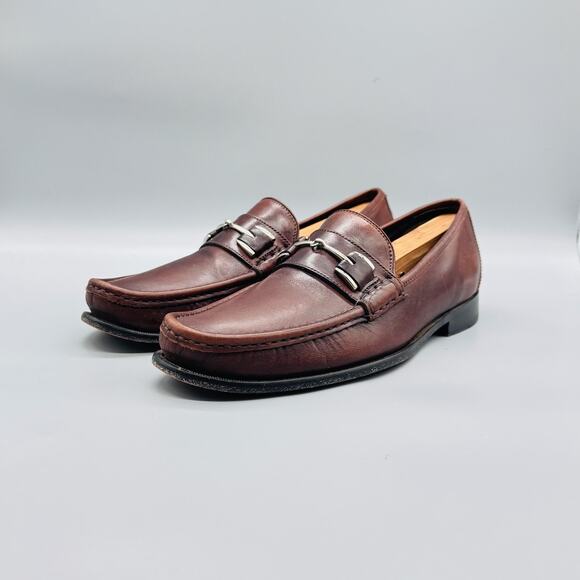 Cole Haan Shoes Mens 9.5 Brown Leather Bit Loafers Slip On Dress Square Toe main image 11